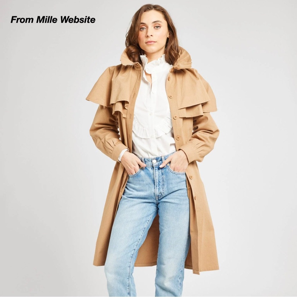 GUC: MILLE RENATA TRENCH IN ALMOND (XXS)